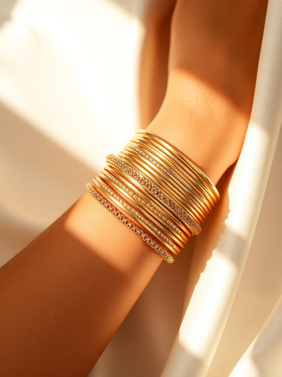 Pulseiras em camadas